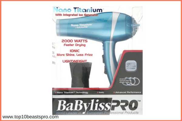 BaByliss PRO Nano Titanium Hair Dryer for Curly Hair